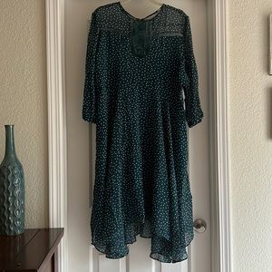 Midi Green Polka Dot Dress